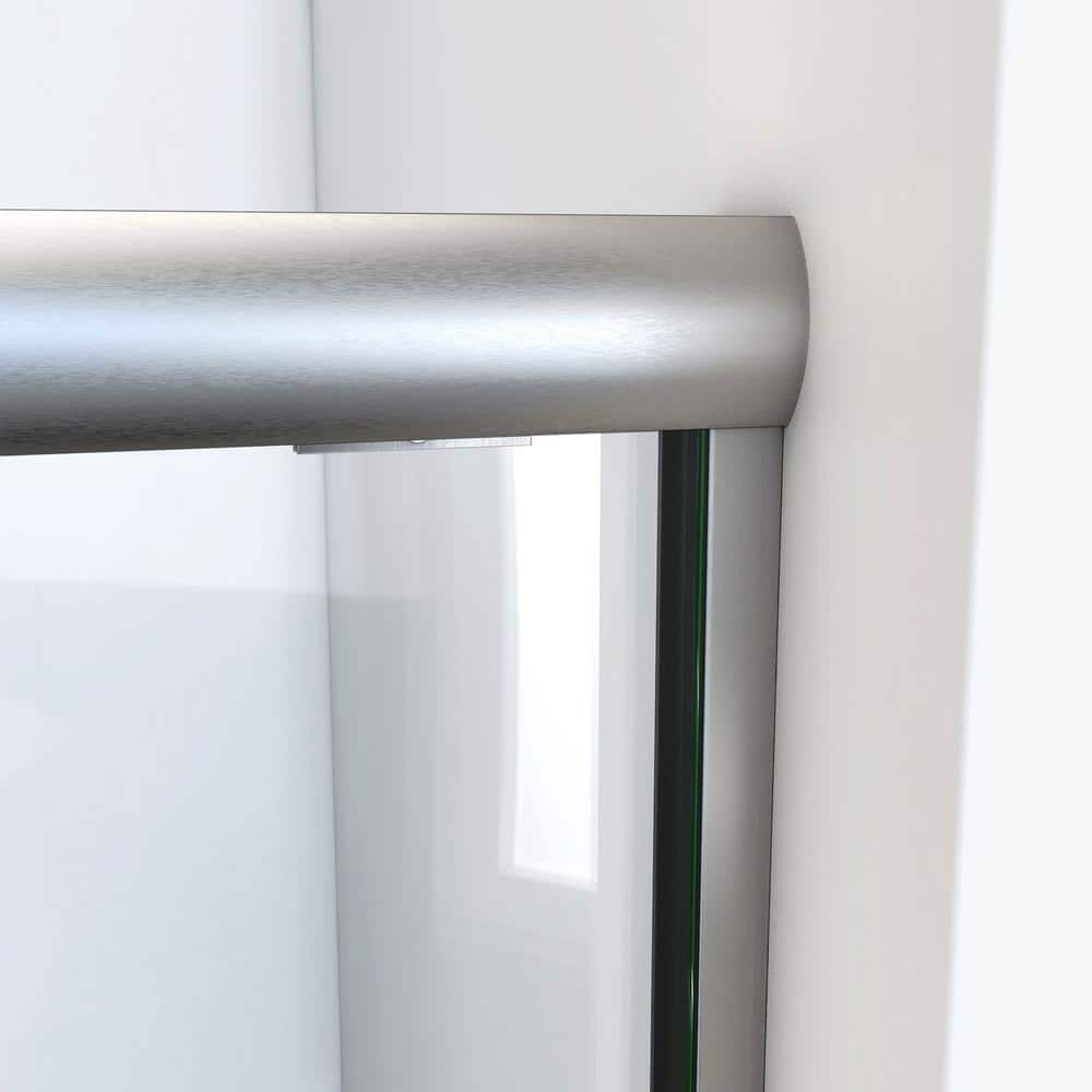 Alliance Pro ML 60" Clear Glass Semi-Frameless Sliding Shower Door in Black