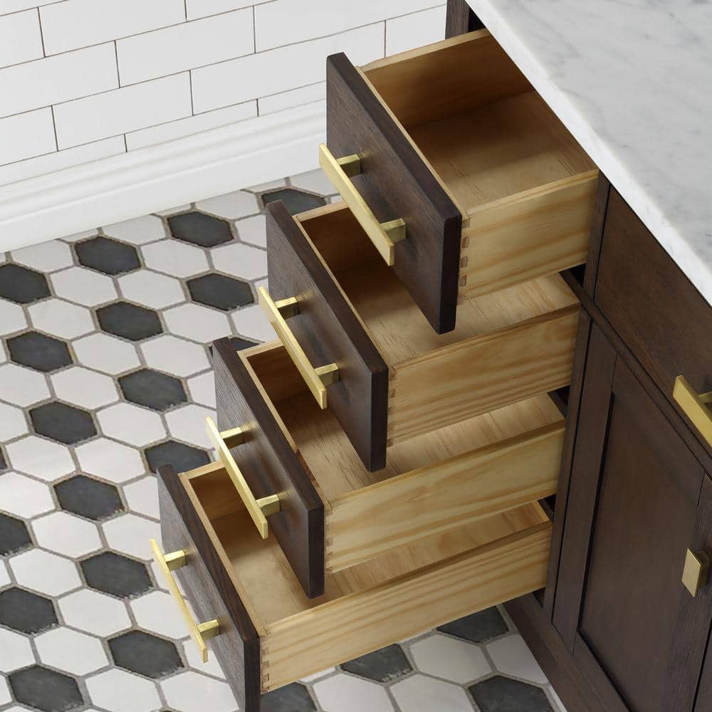 Chestnut 48" Brown Pine Vanity with White Ceramic Sink