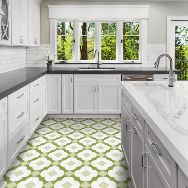 Katie Fresco 8 in. x 8 in. Cement Handmade Floor and Wall Tile (Box of 8/3.45 sq. ft. )