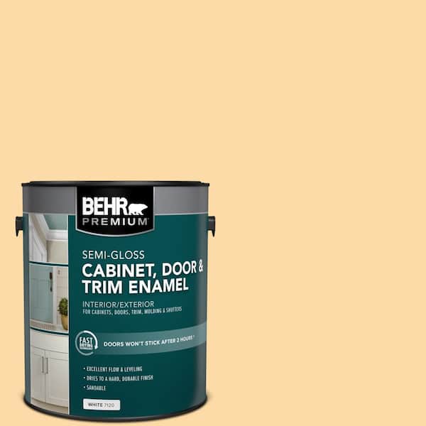 1 gal. #M290-3 Corn Stalk Semi-Gloss Enamel Interior/Exterior Cabinet, Door & Trim Paint