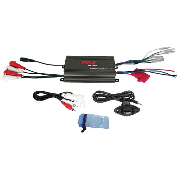 Pyle Hydra 4-Channel 800-Watt Waterproof Micro Marine Class AB Amplifier