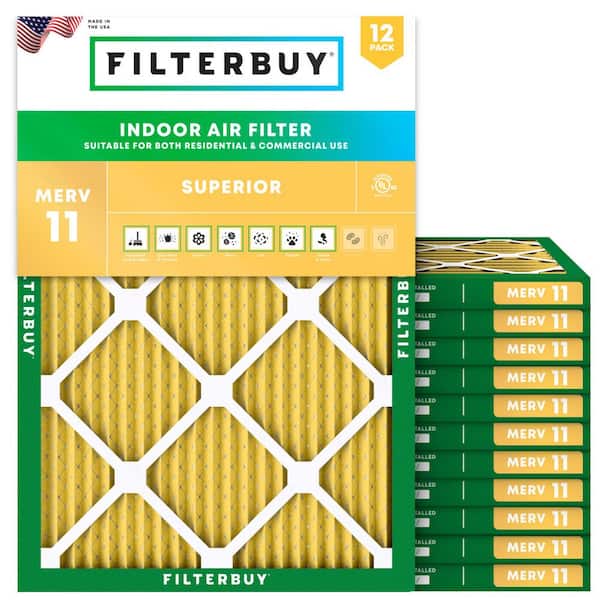 20 in. x 23 in. x 1 in. MERV 11 (FPR 7) Allergen Defense Pleated HVAC AC Furnace Air Filters Replacement (12-Pack)