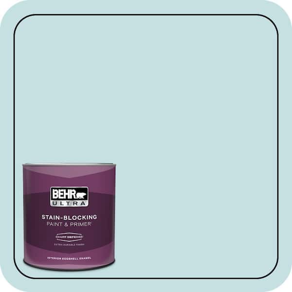 BEHR ULTRA 1 qt. #T17-04 Peek a Blue Extra Durable Eggshell Enamel Interior Paint & Primer