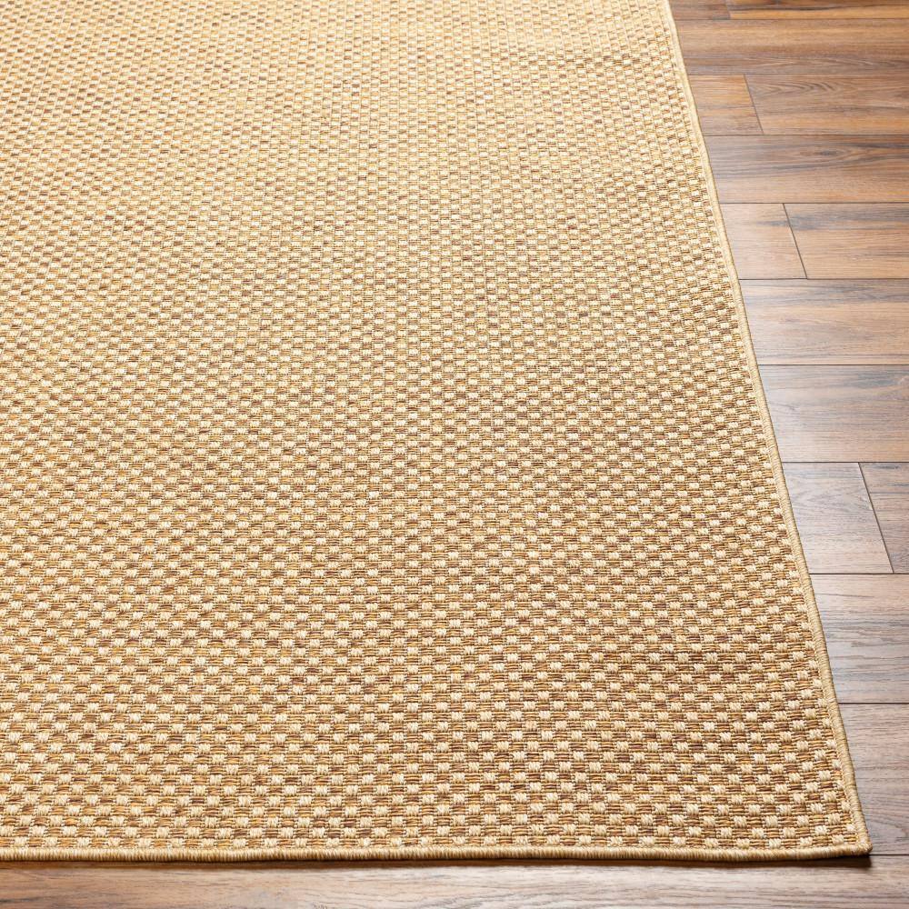 Pismo Beach Natural Tone Checker Weave 2'x3' Synthetic Area Rug