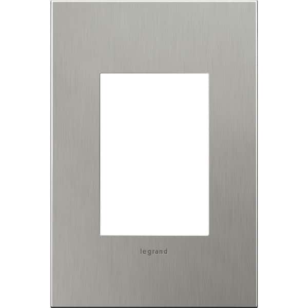 Legrand adorne 1 Gang Plus Decorator/Rocker Wall Plate, Brushed Stainless Steel (1-Pack)