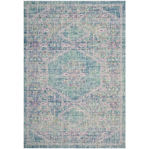 Windsor Spa/Fuchsia 4 ft. x 6 ft. Border Area Rug