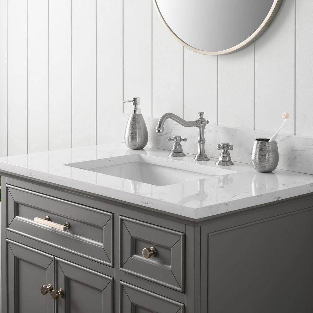 Thompson 36'' Gray Freestanding Bathroom Vanity with Ceramic Sink