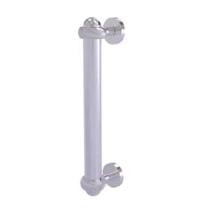 8 in. Center-to-Center Door Pull with Twisted Aents in Satin Chrome