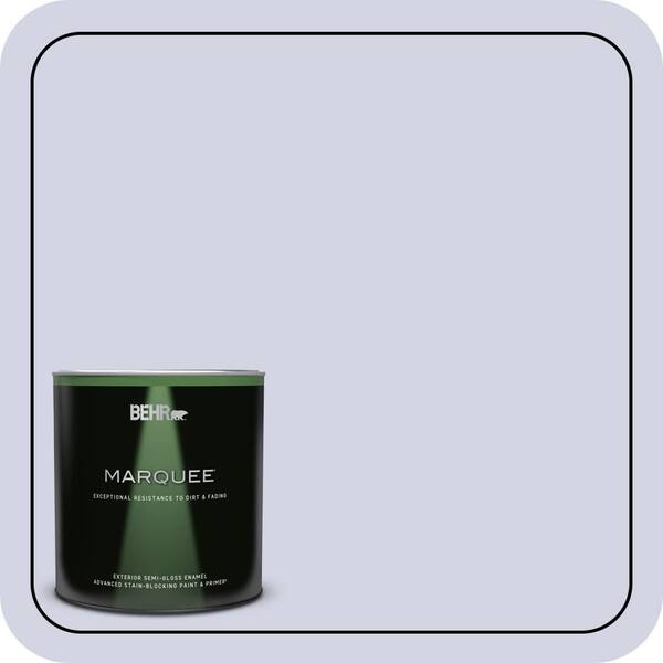 BEHR MARQUEE 1 qt. #PPU16-08 Hint of Violet Semi-Gloss Enamel Exterior Paint & Primer