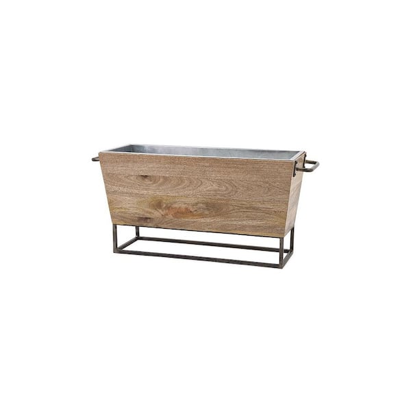 Home Decorators Collection Jameson 30 in. x 10 in. x 14 in. Natural Wood Beverage Tub