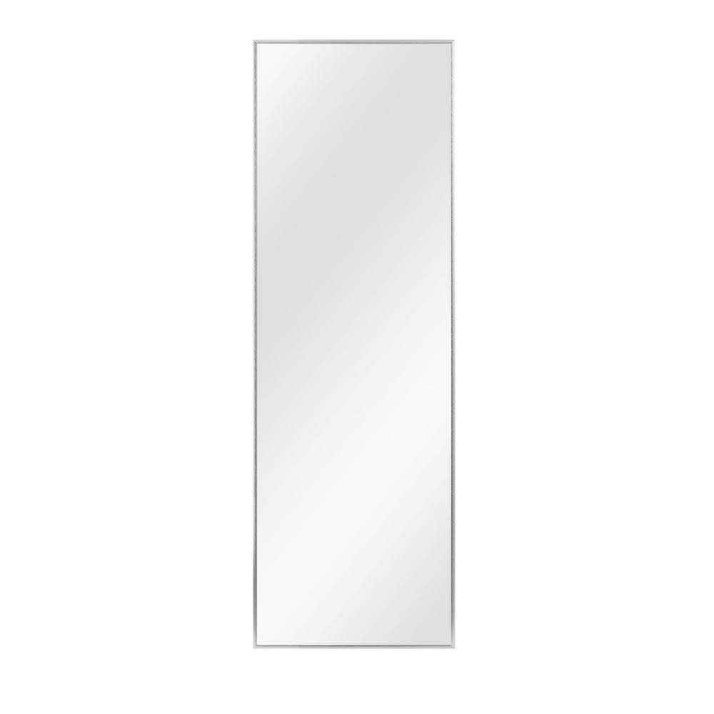 71 in. x 24 in. Modern Rectangle Aluminum Alloy Thin Framed Silver Full