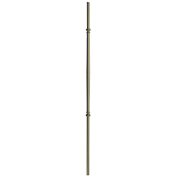 WM Coffman 44 in. x 5/8 in. Flat Black Round Venetian Fluted Hollow Iron Baluster