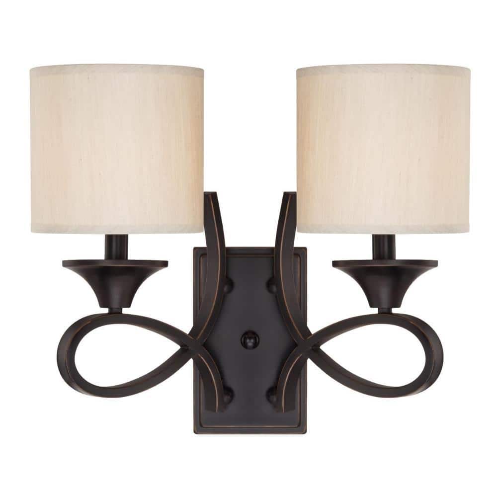 Lenola 2-Light Amber Bronze Wall Mount Bath Light price history on PriceWatchPro