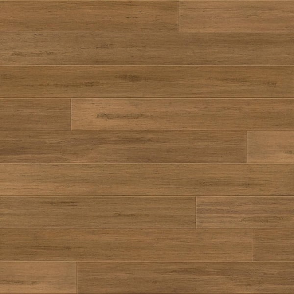 Home Decorators Collection Almond 3/8 in. T x 5.1 in. W Hand Scraped Strand Woven Engineered Bamboo Flooring (25.9 sqft/case)