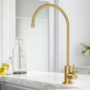 Purita Single-Handle Water Dispenser Faucet for Water Filtration System in Brushed Brass