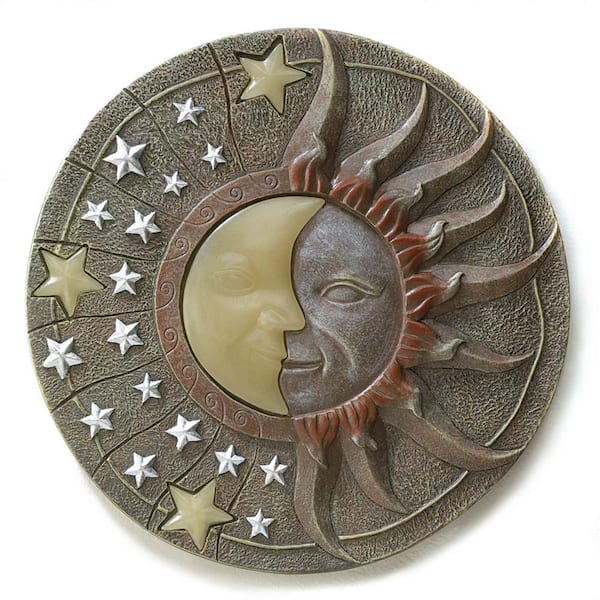 Zingz & Thingz Celestial Glow-In-Dark Stepping Stone 10.5 in. x 10.5 in. x 0.5 in.
