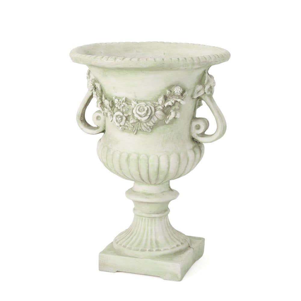 17.3 in. W x 24 in. H MGO Concrete Urn Planter in White price history on PriceWatchPro
