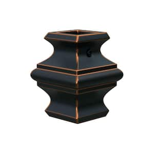 Stair Parts 1/2 in. Oil Rubbed Copper Metal Knuckle Baluster Fitting for Stair Remodel