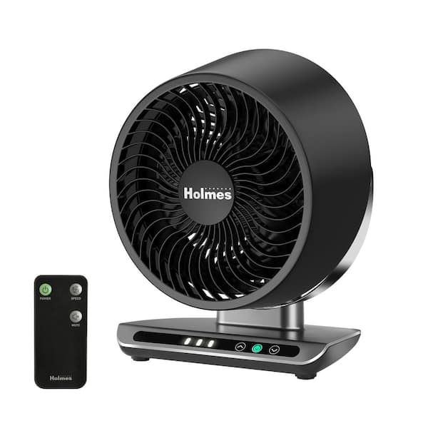Holmes Blizzard 8 in. 3 Table Fan with Remote Control - The Home Depot