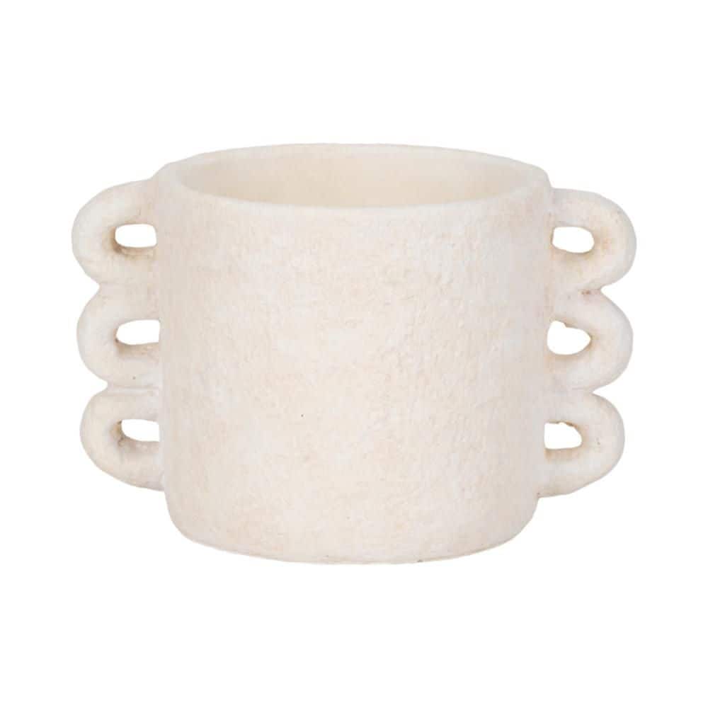 White Ceramic Arch Handle Decorative Planter (10 in. W x 6.25 in. H) price history on PriceWatchPro
