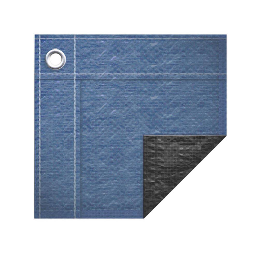 Sky Blue Rectangular Polyethylene Winter Pool Cover for In-Ground Pools