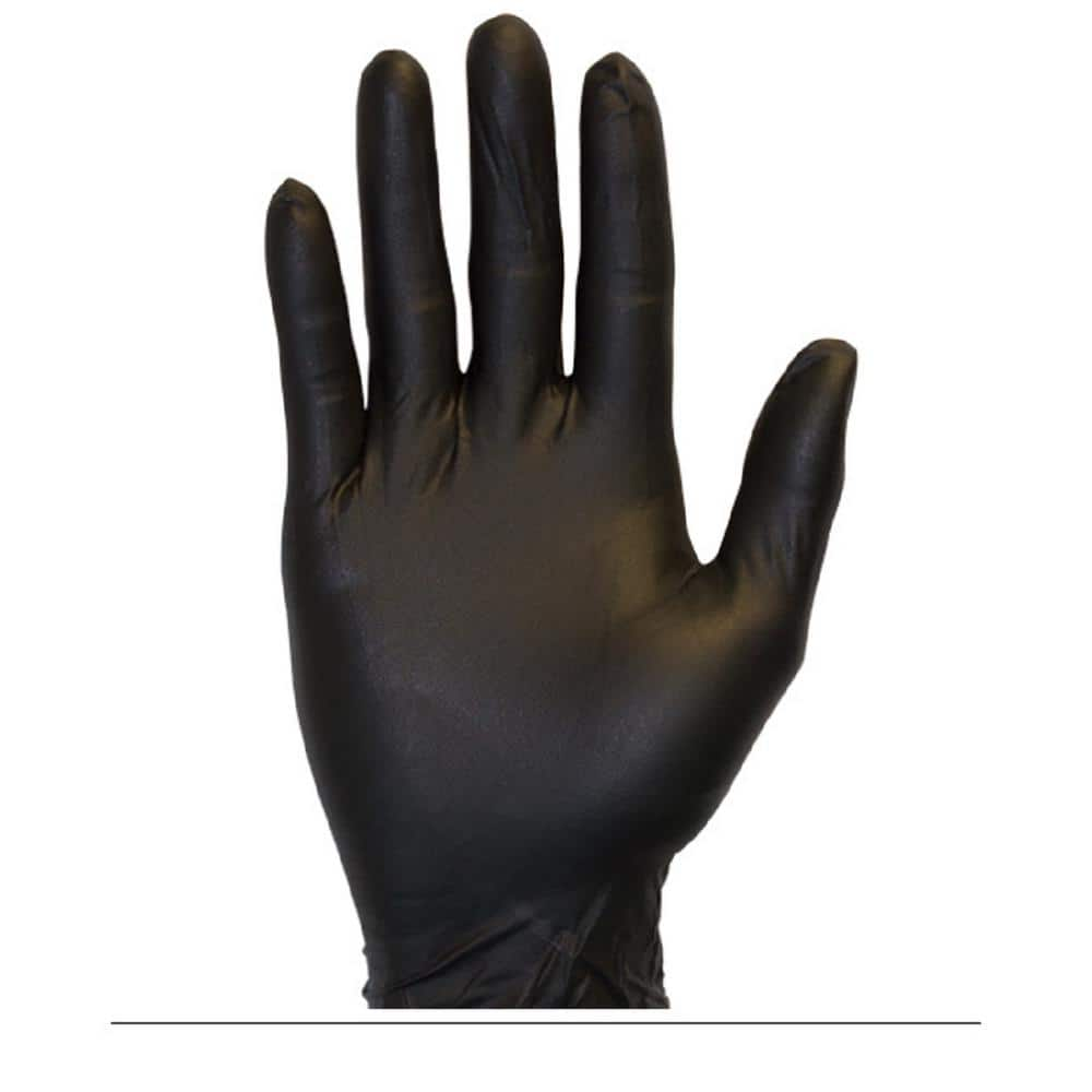 black poly gloves