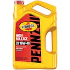 Pennzoil High Mileage SAE 10W-40 Synthetic Blend Motor Oil 5 Qt.