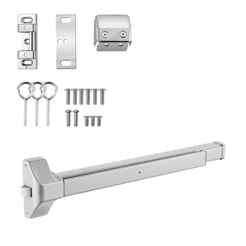 Push Bar Panic Exit Device, 28 in. Durable Metal Commercial Door Hardware for Emergency Exits, Silver price history on PriceWatchPro