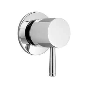 Serin Lever 1-Handle Wall Mount On/Off Volume Control Valve Trim Kit in Polished Chrome (Valve Not Included)