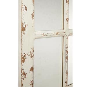 60 in. x 16 in. White Wood Vintage Arch Wall Mirror (Set of 3)