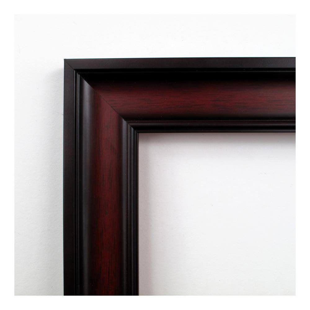 Cherry Wood Beveled Rectangular Wall Mirror