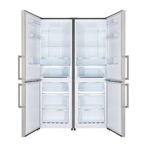 Guardia 46.8 in. Stainless Steel Bottom Freezer Refrigerator, 21.6 cu. ft.