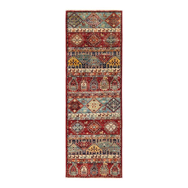 Solo Rugs Tribal One of a Kind Traditional Red 2 ft. 0 in. x 5 ft. 10 in. Area Rug