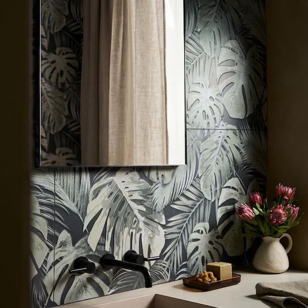 Flora Scuro Green 23.62 in. x 47.24 in. Textured Matte Ceramic Wall Tile (15.49 sq. ft. / Case)