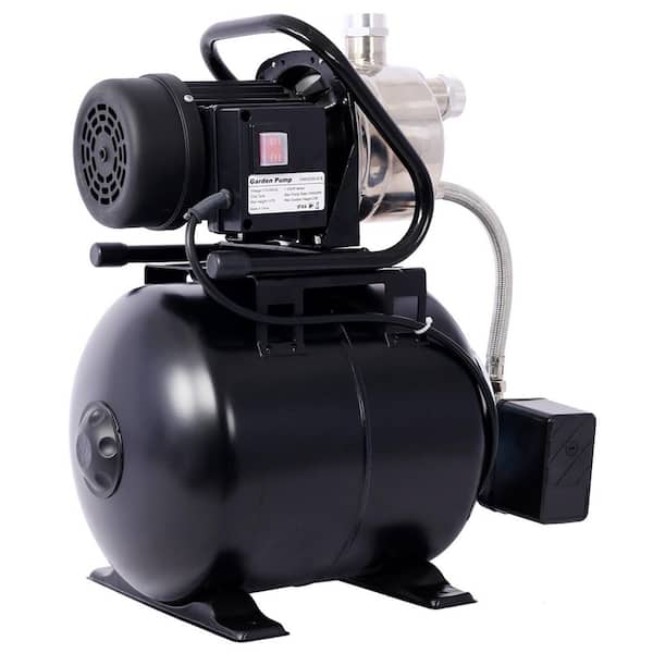 1.6 HP Stainless Steel Shallow Well Pump with Pressure Tank-Garden/Irrigation and Automatic Water Booster