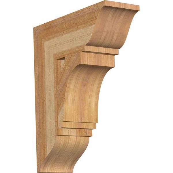 Ekena Millwork 6 in. x 22 in. x 18 in. Western Red Cedar Imperial Traditional Rough Sawn Bracket