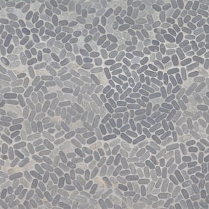 Sliced Pebble Coal 13 in. x 13.25 in. Textured Marble Look Floor and Wall Tile (10 sq. ft./Case)