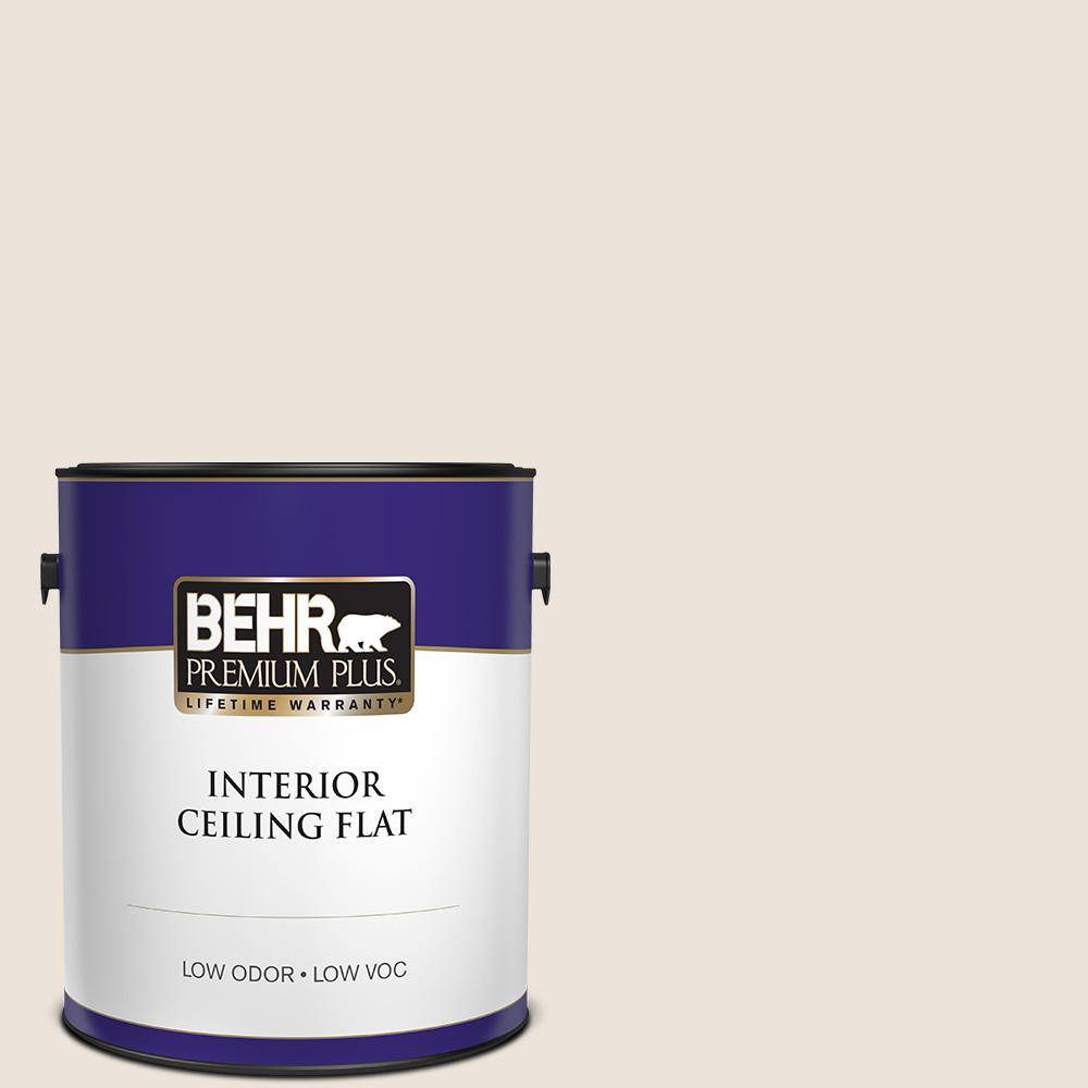 BEHR PREMIUM PLUS 1 gal. ORW13 Shoelace Ceiling Flat Interior Paint