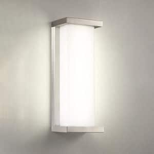 Case 14 in. Stainless Steel Integrated LED Outdoor Wall Sconce, 3000K