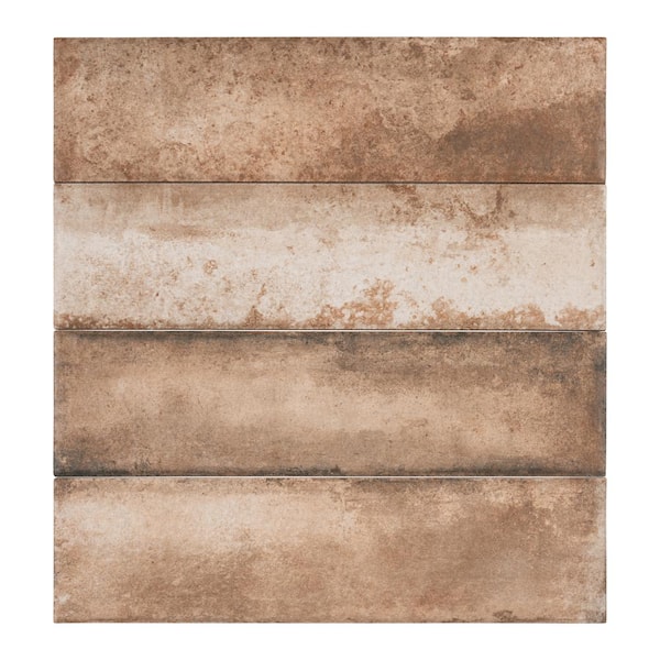 ANDOVA Lucian Jasto Brown 3-in. x 11-in. Subway Stone Look Matte Porcelain Wall and Floor Tile (5.5 sq. ft./0.24 per case)