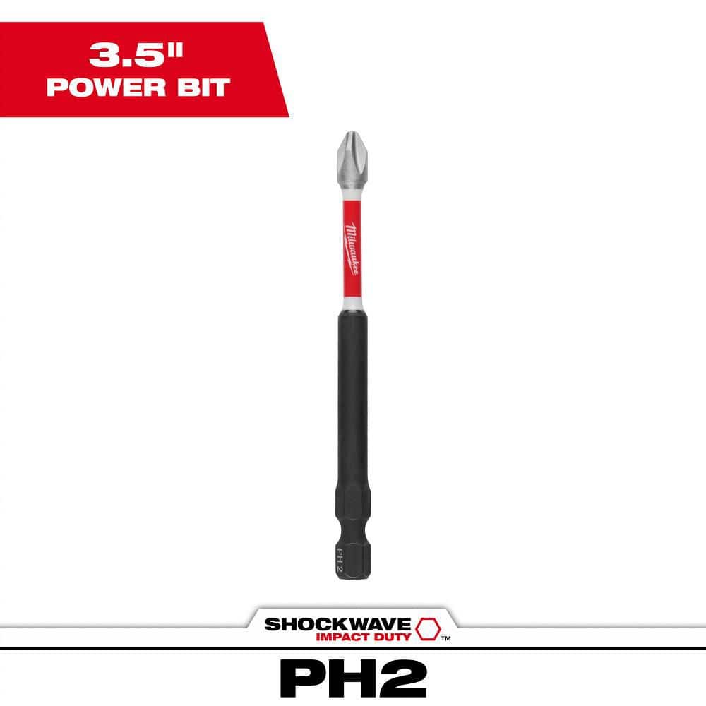 Milwaukee SHOCKWAVE Impact Duty 3-1/2 in. Phillips #2 Alloy Steel