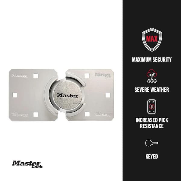 Heavy Duty Padlock with Key, Hidden Shackle (Hasp Included)