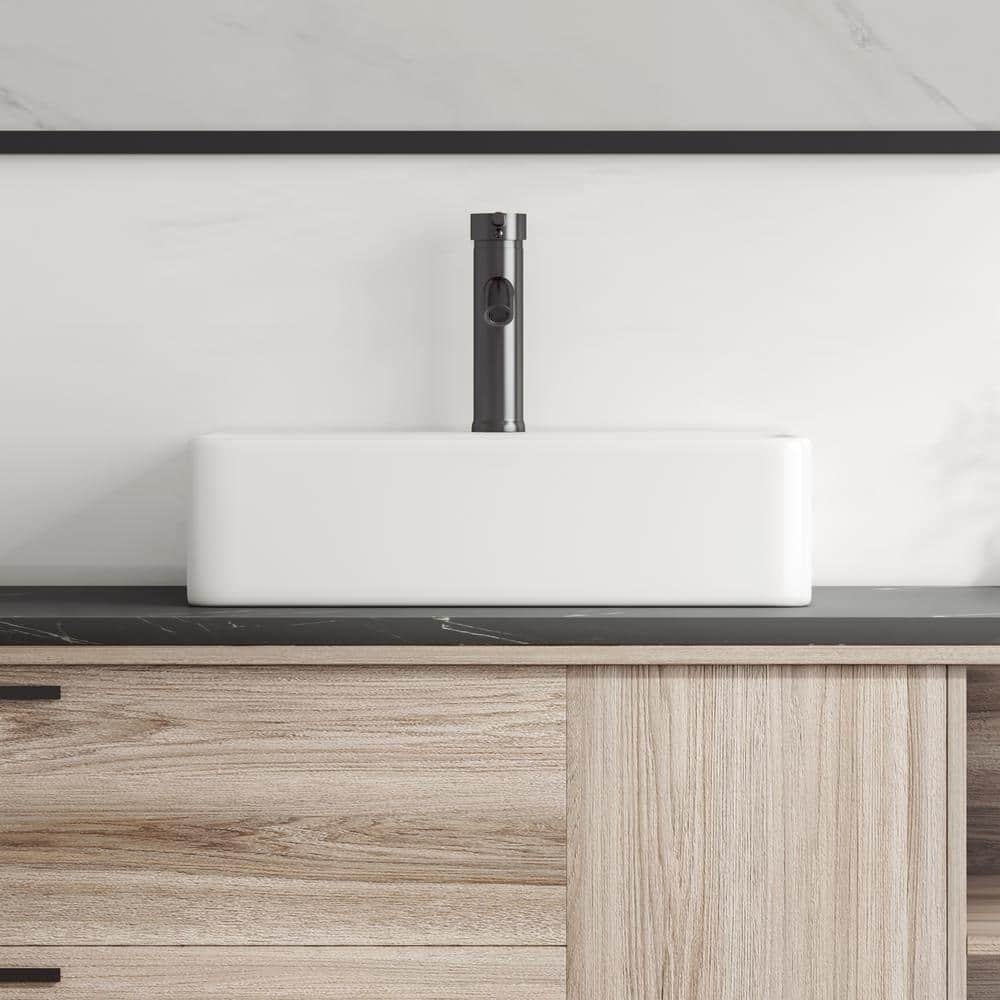 Turner 20" White Ceramic Rectangular Wall-Mount Bathroom Sink