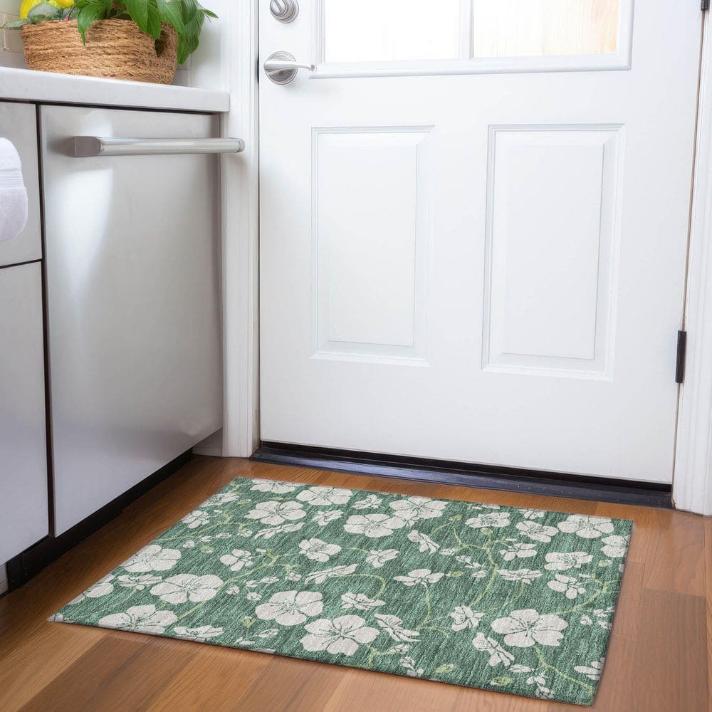 Mayfield Premium Machine Washable Abstract AMF1034 Sage 2 ft. x 3 ft. Area Rug price history on PriceWatchPro