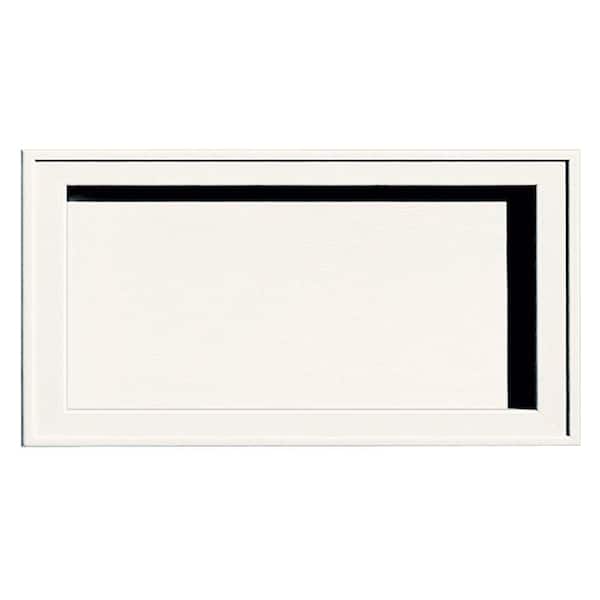 Builders Edge 7.5 in. x 14.25 in. #123-White Recessed Jumbo Mounting Block