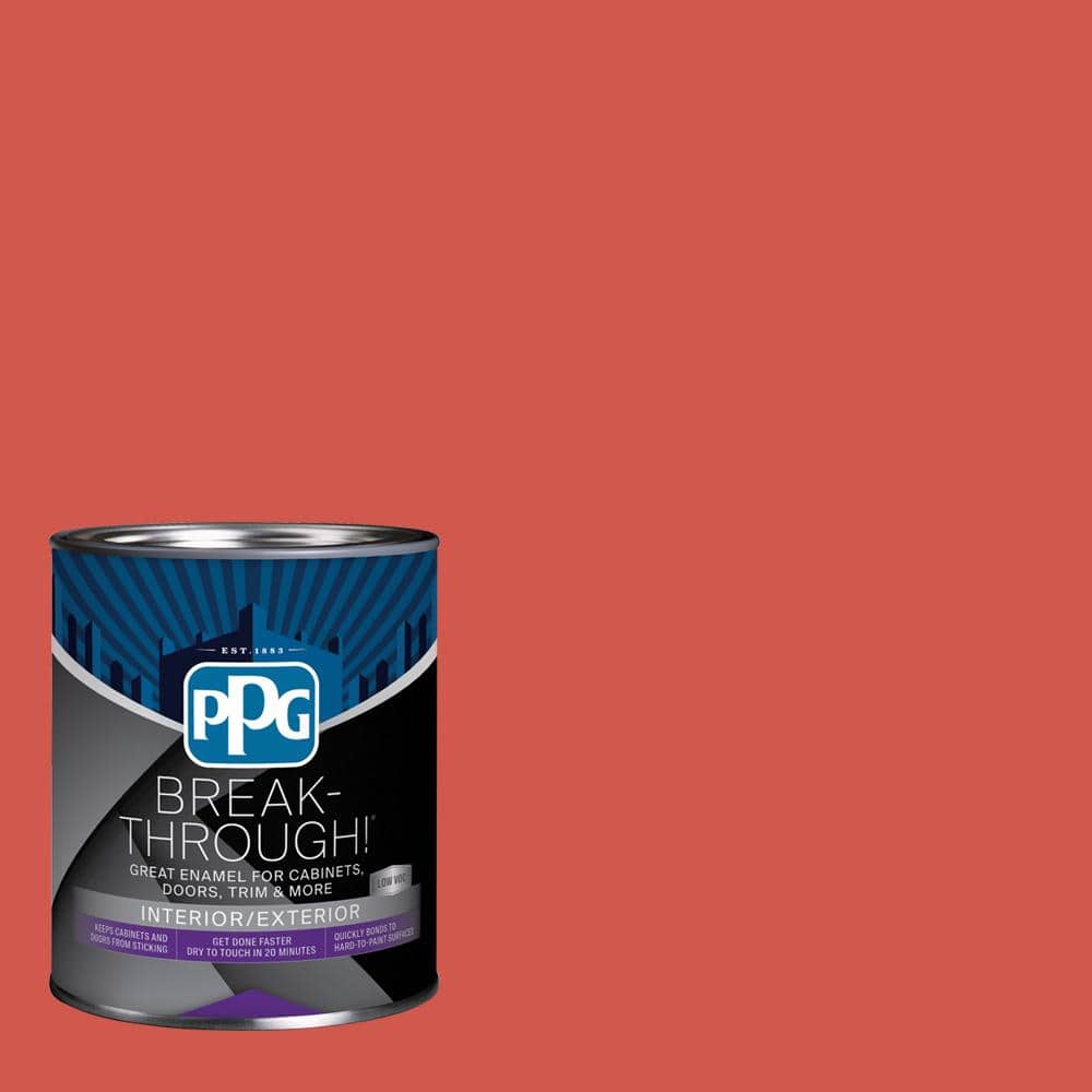 1 qt. PPG1189-6 Wet Coral Semi-Gloss Interior/Exterior Door, Trim and Cabinet Paint product image for price tracking