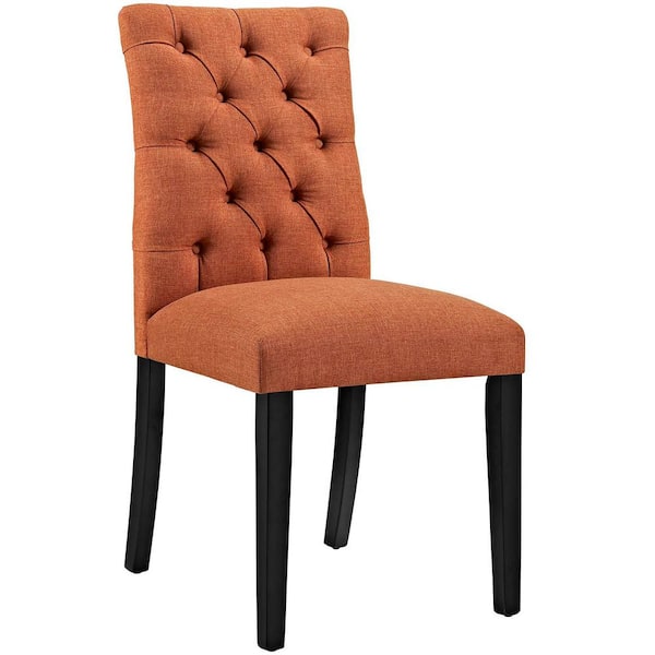 MODWAY Duchess Orange Fabric Dining Chair