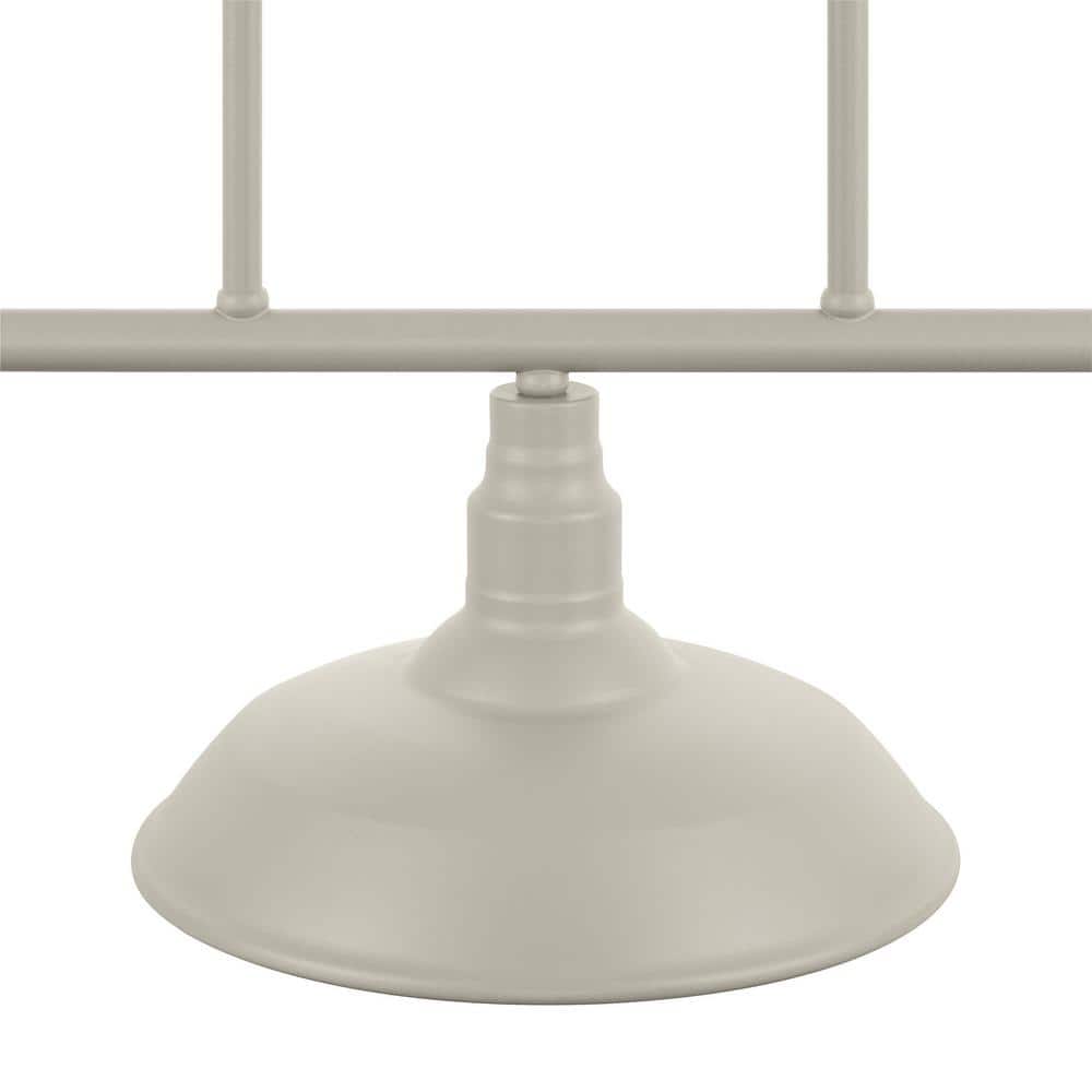 Gray Metal 3-Light Industrial Island Chandelier