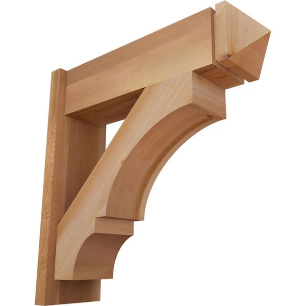 Ekena Millwork 8 in. x 26 in. x 26 in. Balboa Arts and Crafts Smooth Western Red Cedar Outlooker