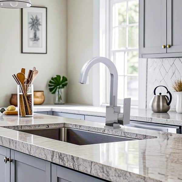 Single-Handle Kitchen Bar Faucet in Polished Chrome